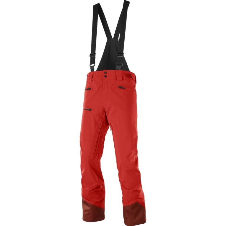 Red Salomon Outlaw 3L Men's Ski Pants | PH 98240E